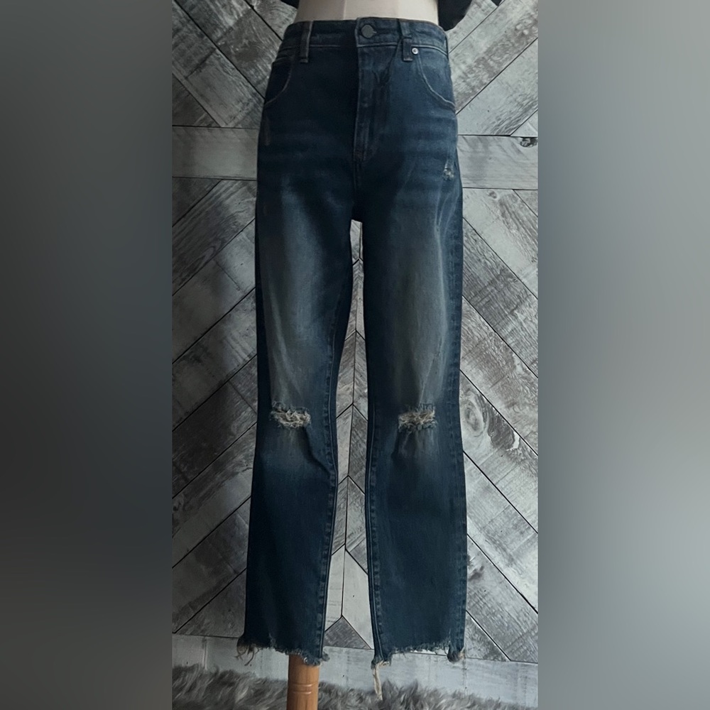 HALE By AG NADINE HIGH RISE DISTRESSED STRAIGHT LEG JEAN - Picture 2 of 12